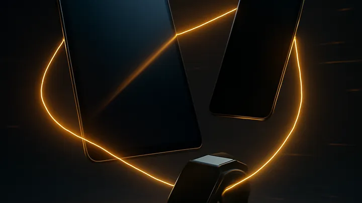 97777BD COM - Multiple devices floating in harmony 97777BD COM Multiple devices floating in harmony